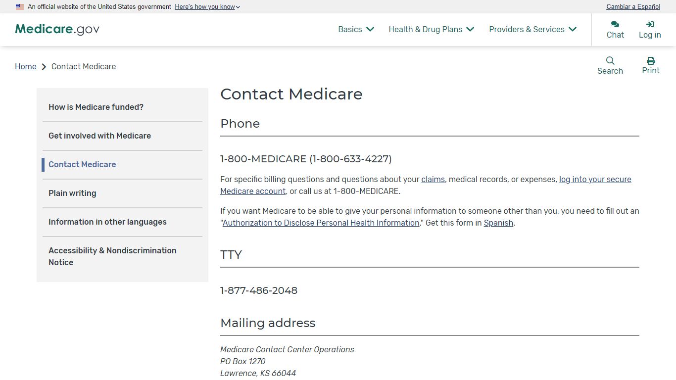 Contact Medicare | Medicare